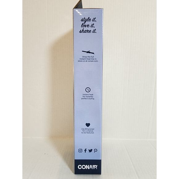 CONAIR Instant Heat Curling Iron 1" Barrell New In Box - Picture 4 of 6